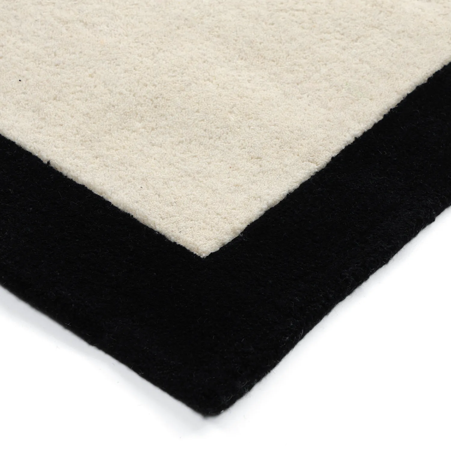 Børnetæppe - Zebra Hand Tufted Wool Premium (beige/sort)