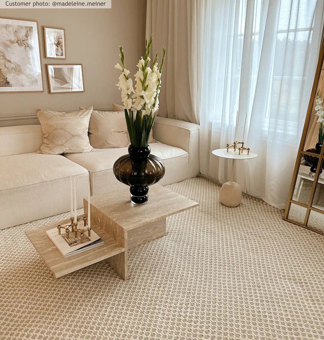 Uldtæppe - Belize (Beige)