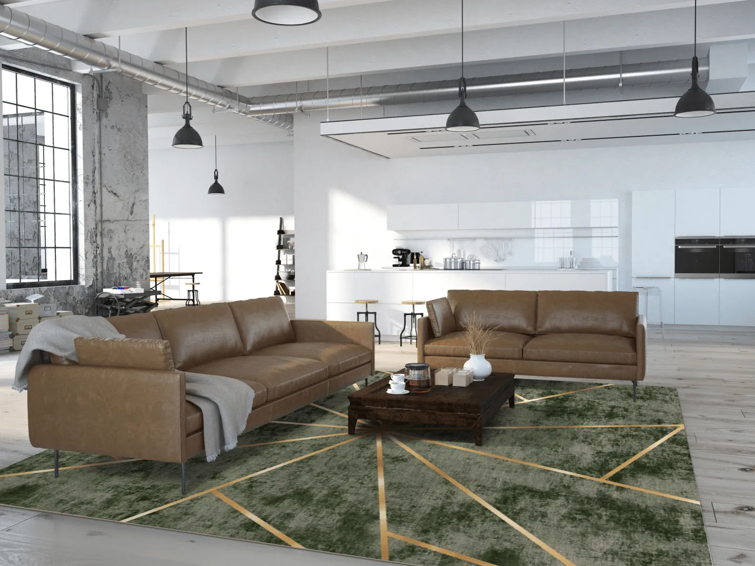 Wilton-tæppe - Bellizzi (grøn)