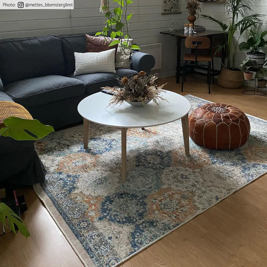 Wilton-tæppe - Bohemia (blå/multi)