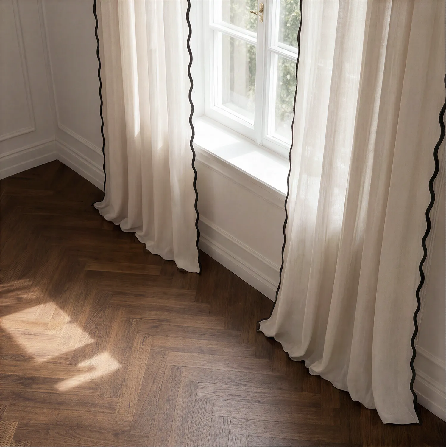 Gardiner 2-pak - Bomuldsgardiner Yrsa (lys beige)