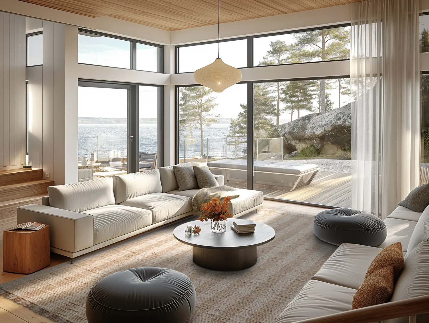 Bomuldstæppe - Hedda (beige)