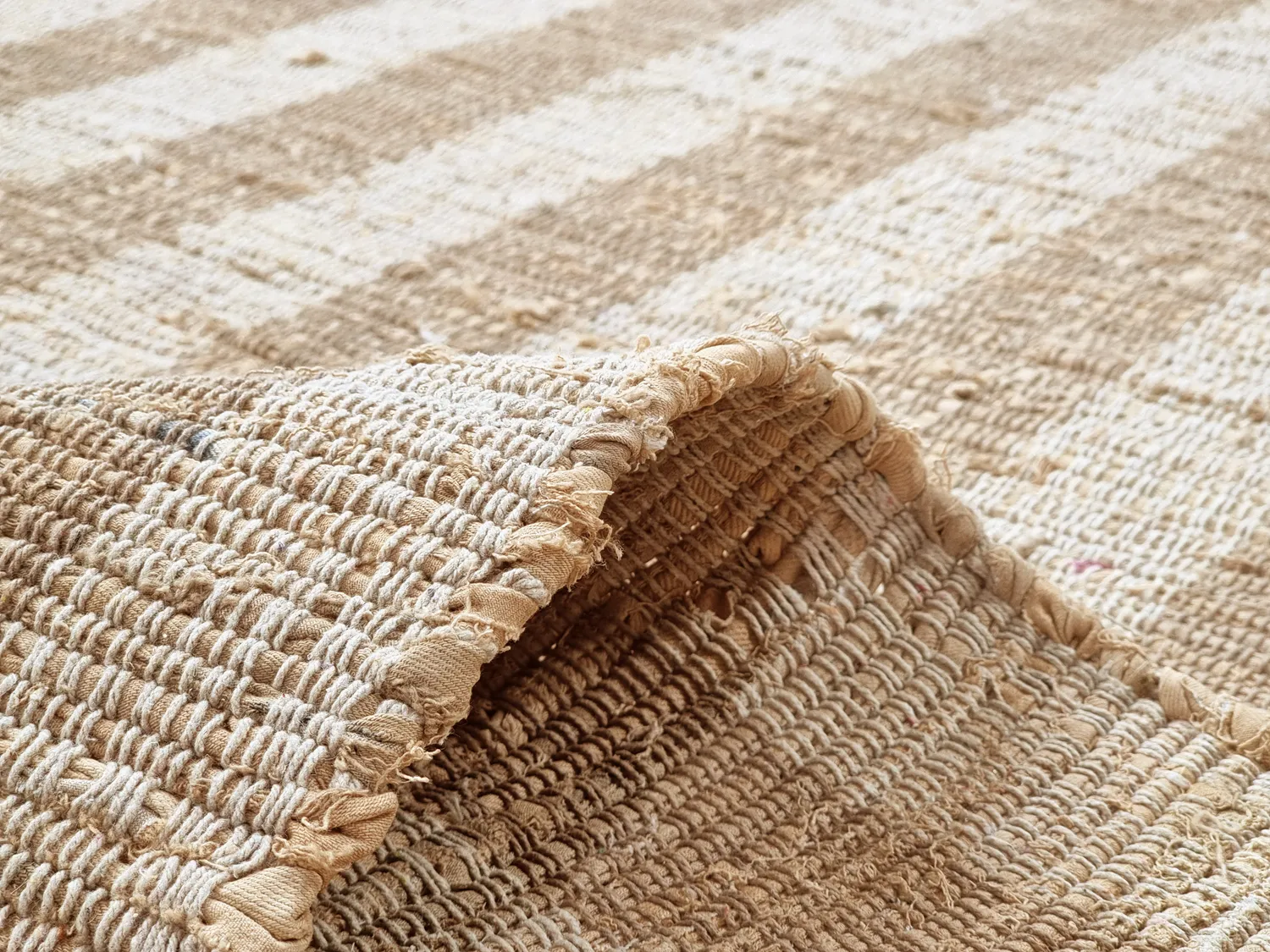 Bomuldstæppe - Hedda (beige)