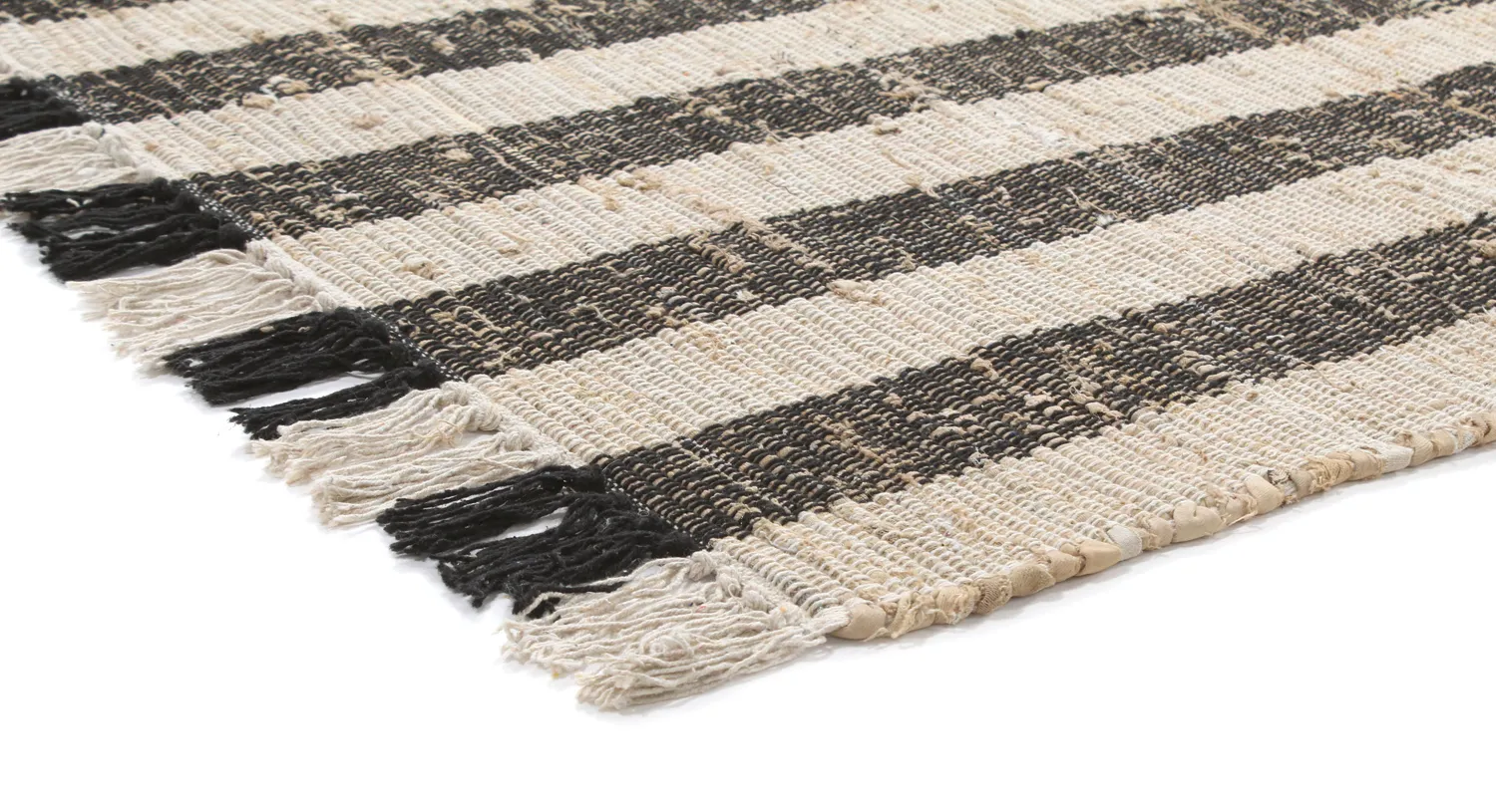 Bomuldstæppe - Hedda (sort)