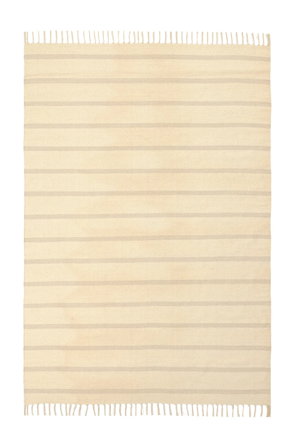 Bomuldstæppe - Helle (offwhite/grå)