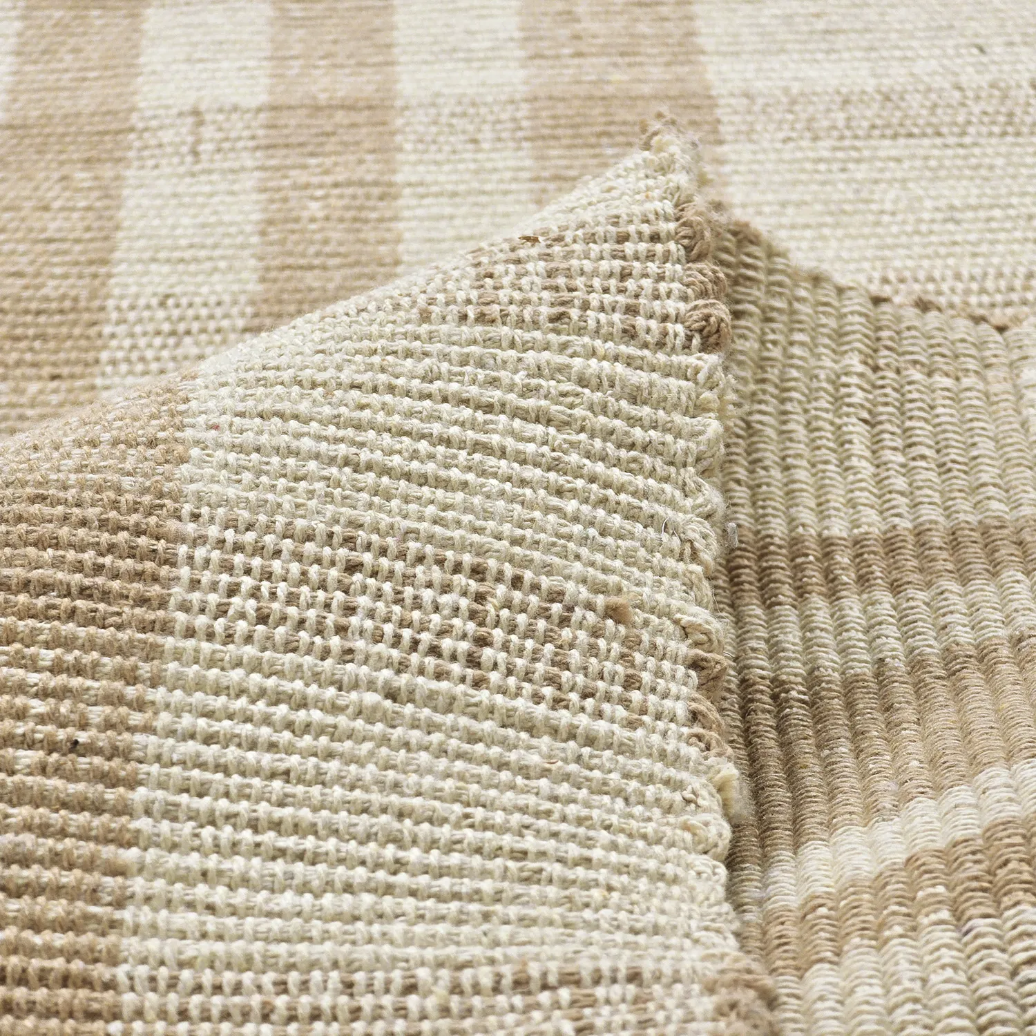 Bomuldstæppe - Husvik (beige)