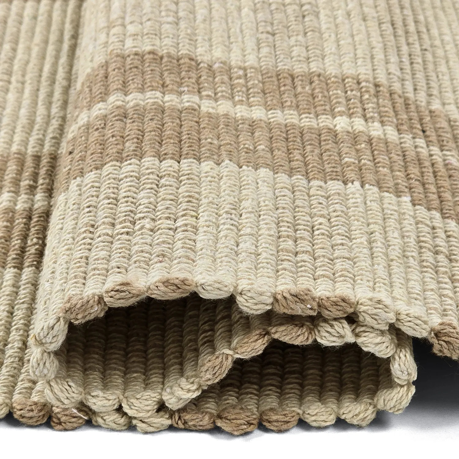 Bomuldstæppe - Husvik (beige)