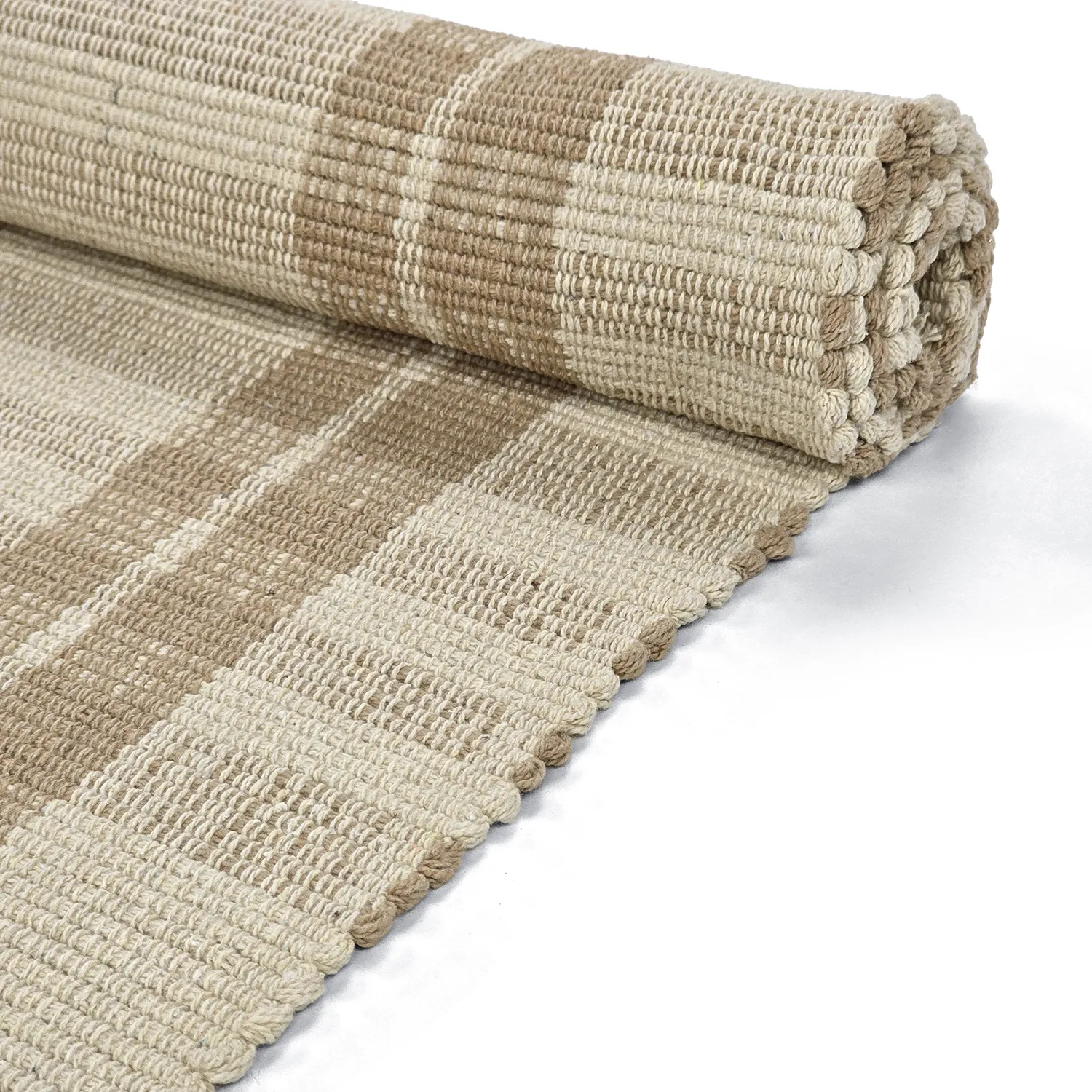 Bomuldstæppe - Husvik (beige)