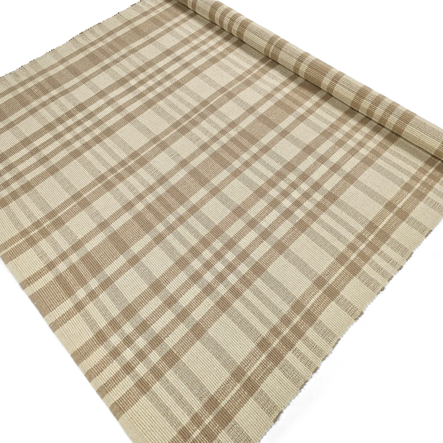 Bomuldstæppe - Husvik (beige)