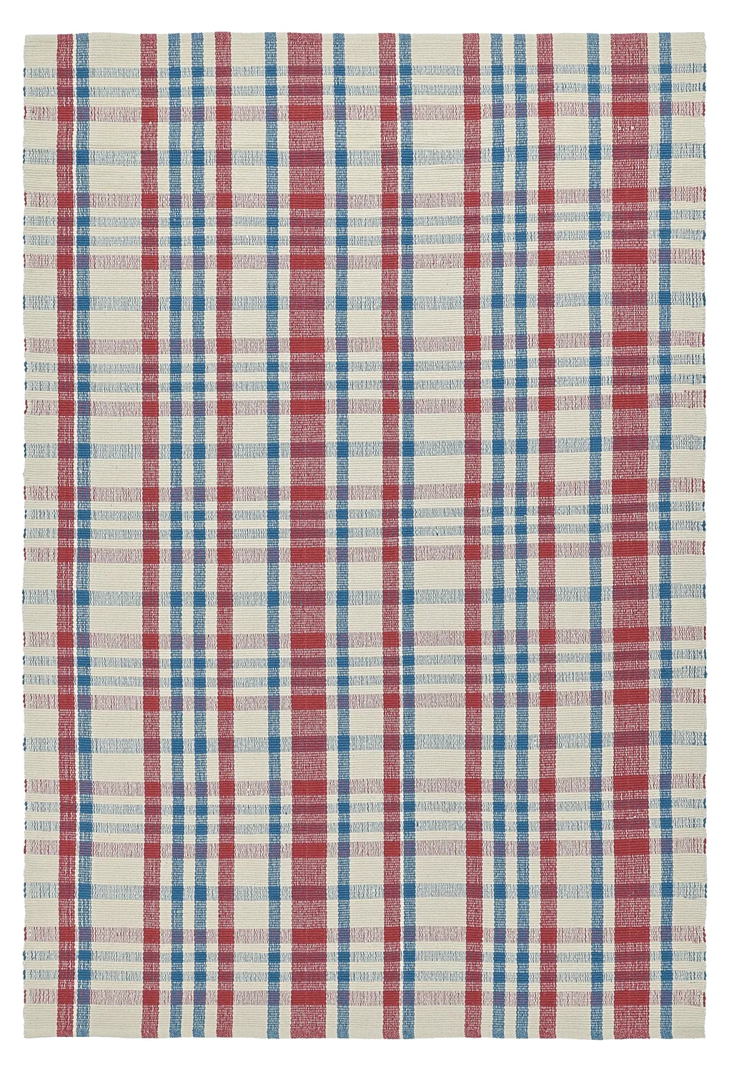 Bomuldstæppe - Husvik (creme/multi)