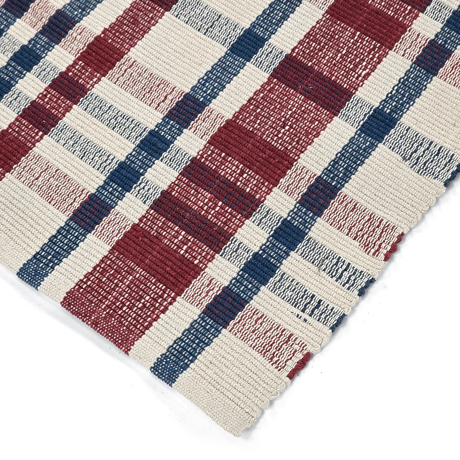 Bomuldstæppe - Husvik (creme/multi)