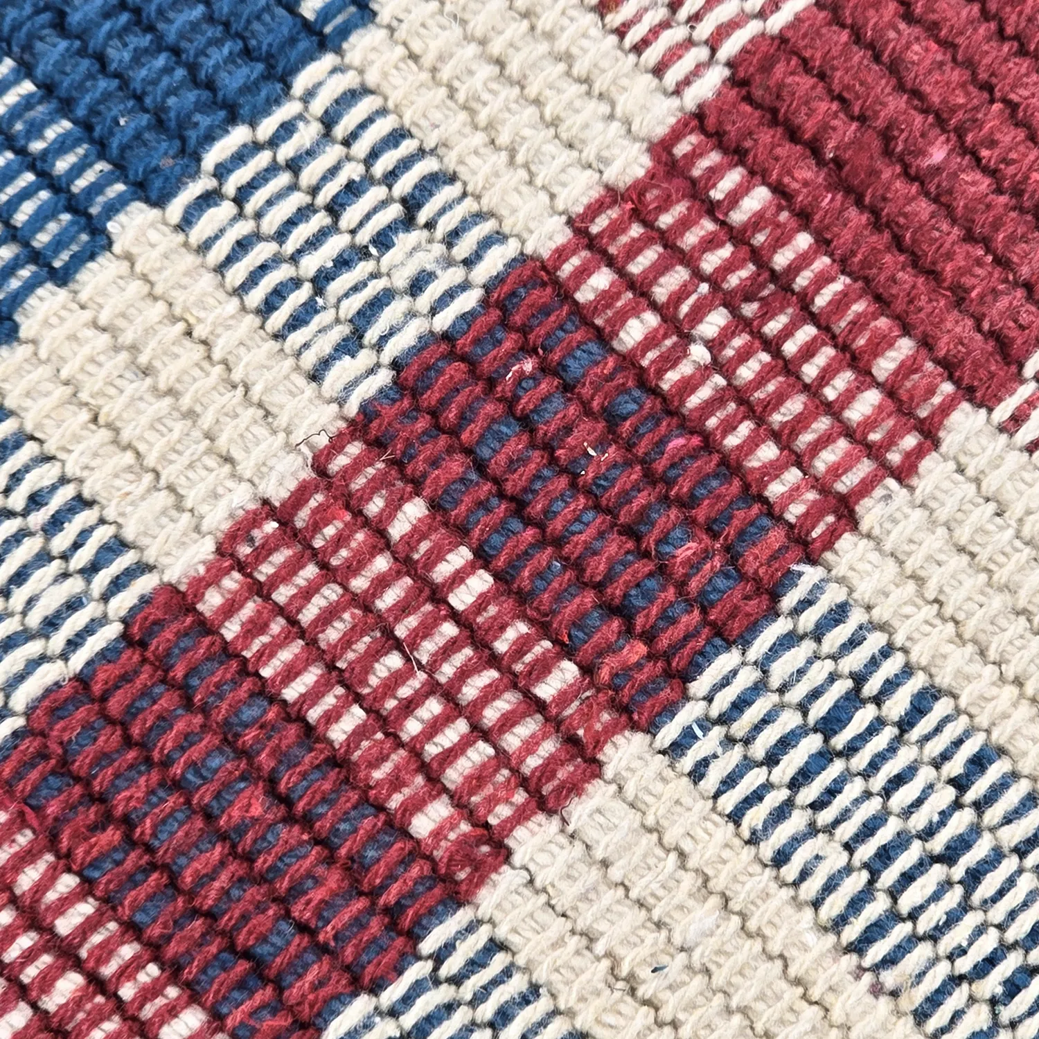 Bomuldstæppe - Husvik (creme/multi)