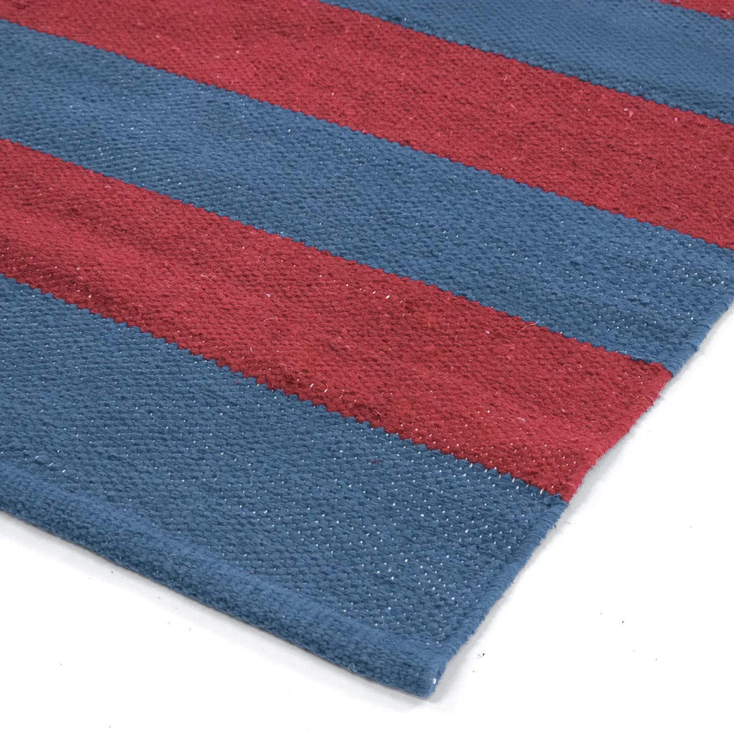 Bomuldstæppe - Nilo (rød/blå)