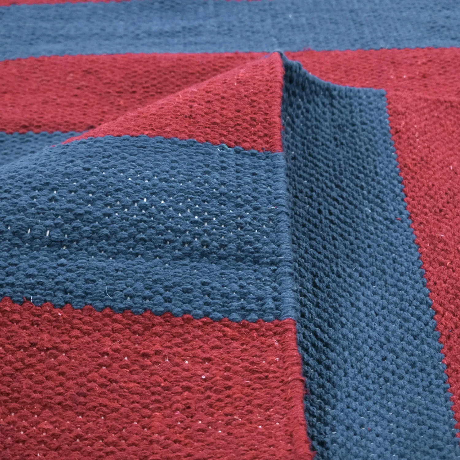 Bomuldstæppe - Nilo (rød/blå)