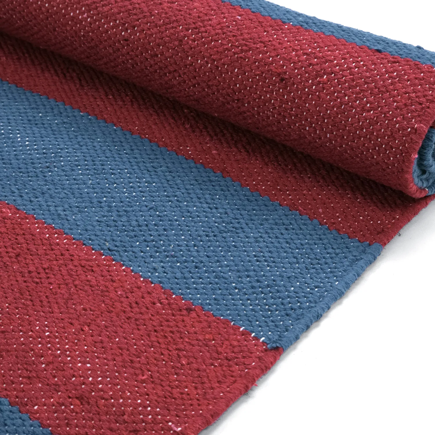Bomuldstæppe - Nilo (rød/blå)