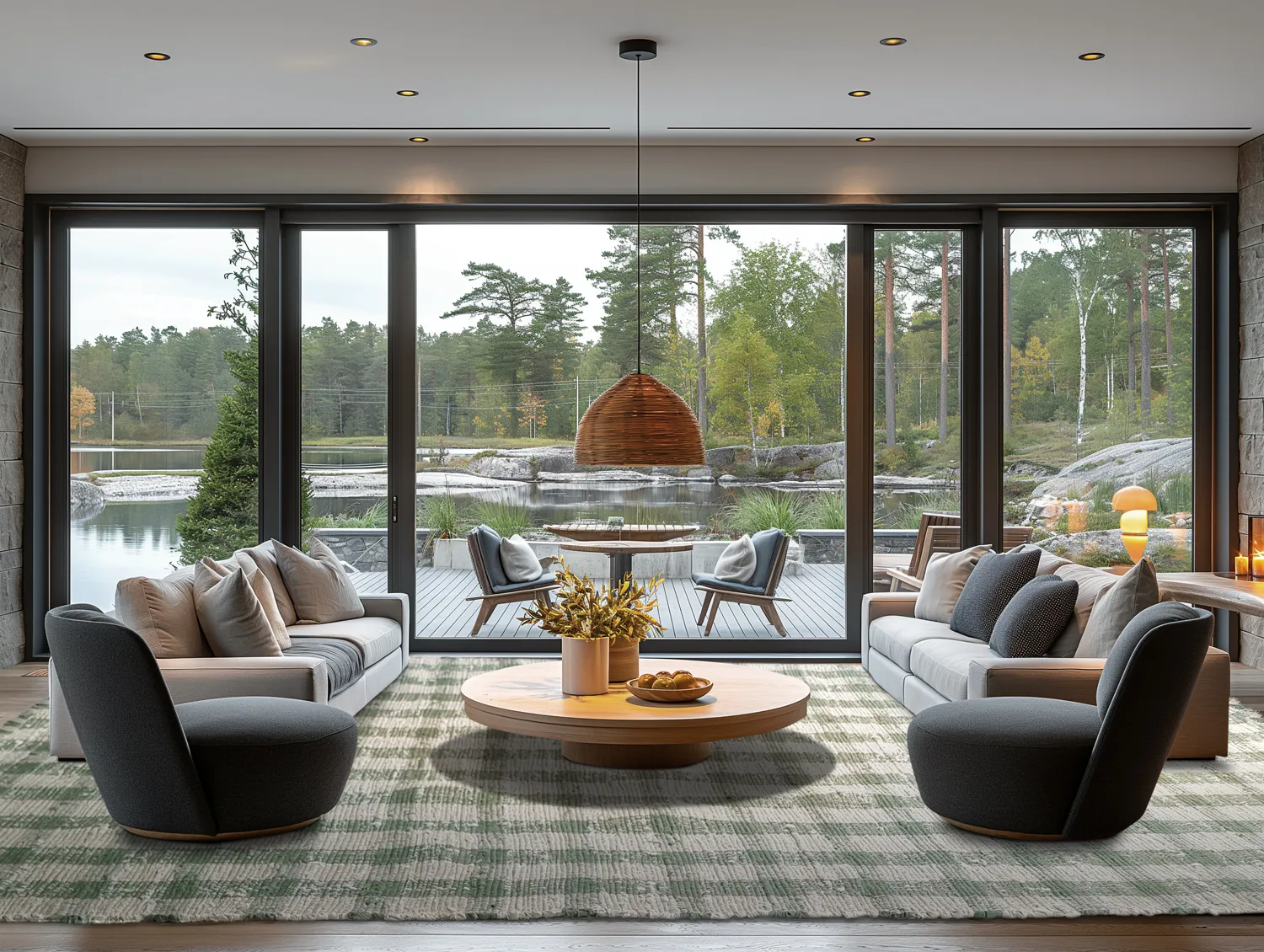 Bomuldstæppe - Noomi (grøn)