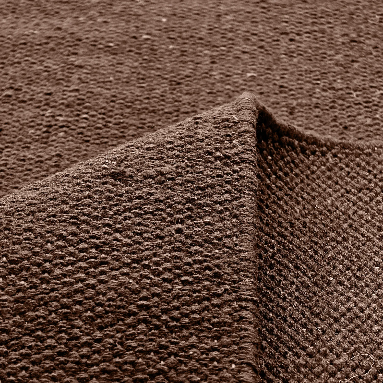 Bomuldstæppe - Rigolet (brun)