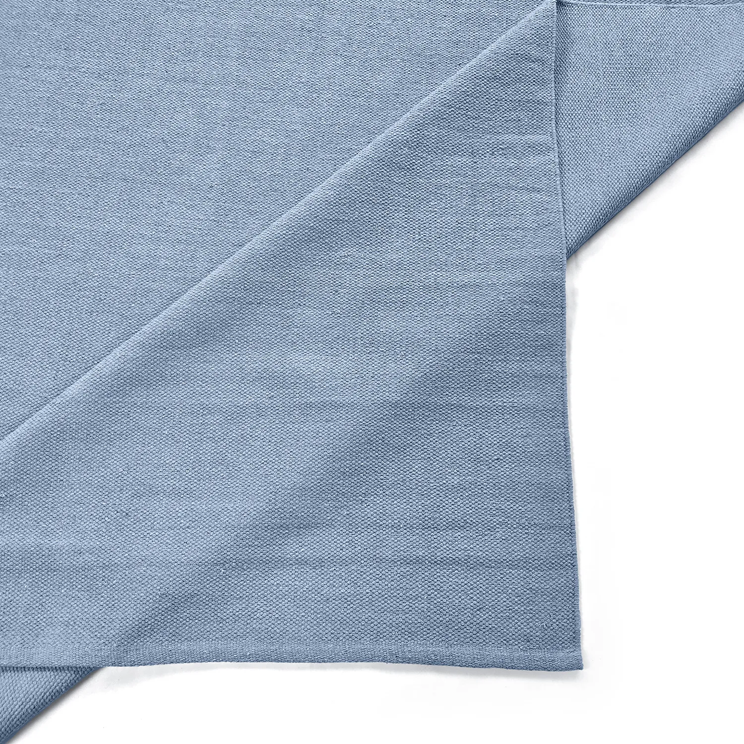 Bomuldstæppe - Rigolet (lyseblå)