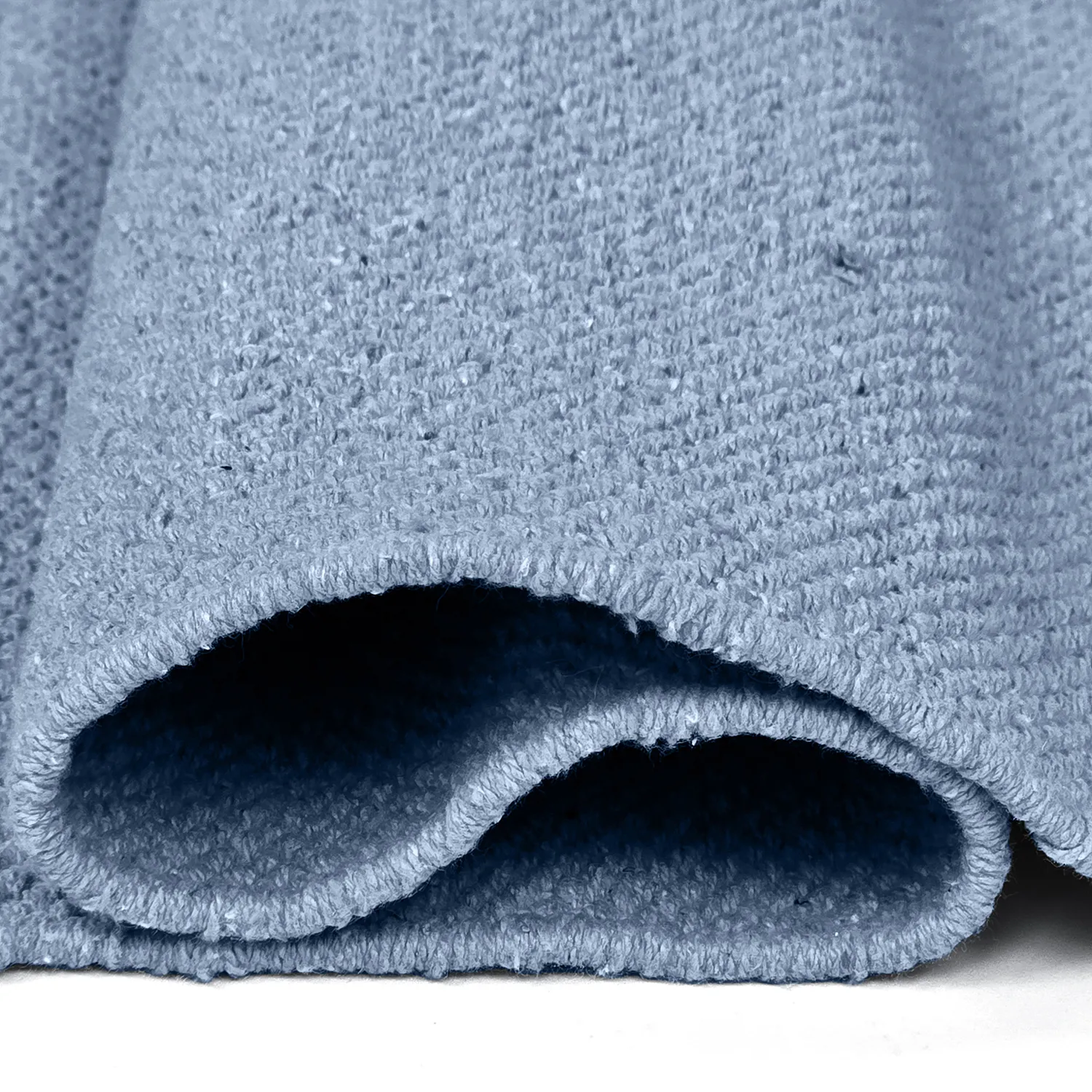 Bomuldstæppe - Rigolet (lyseblå)