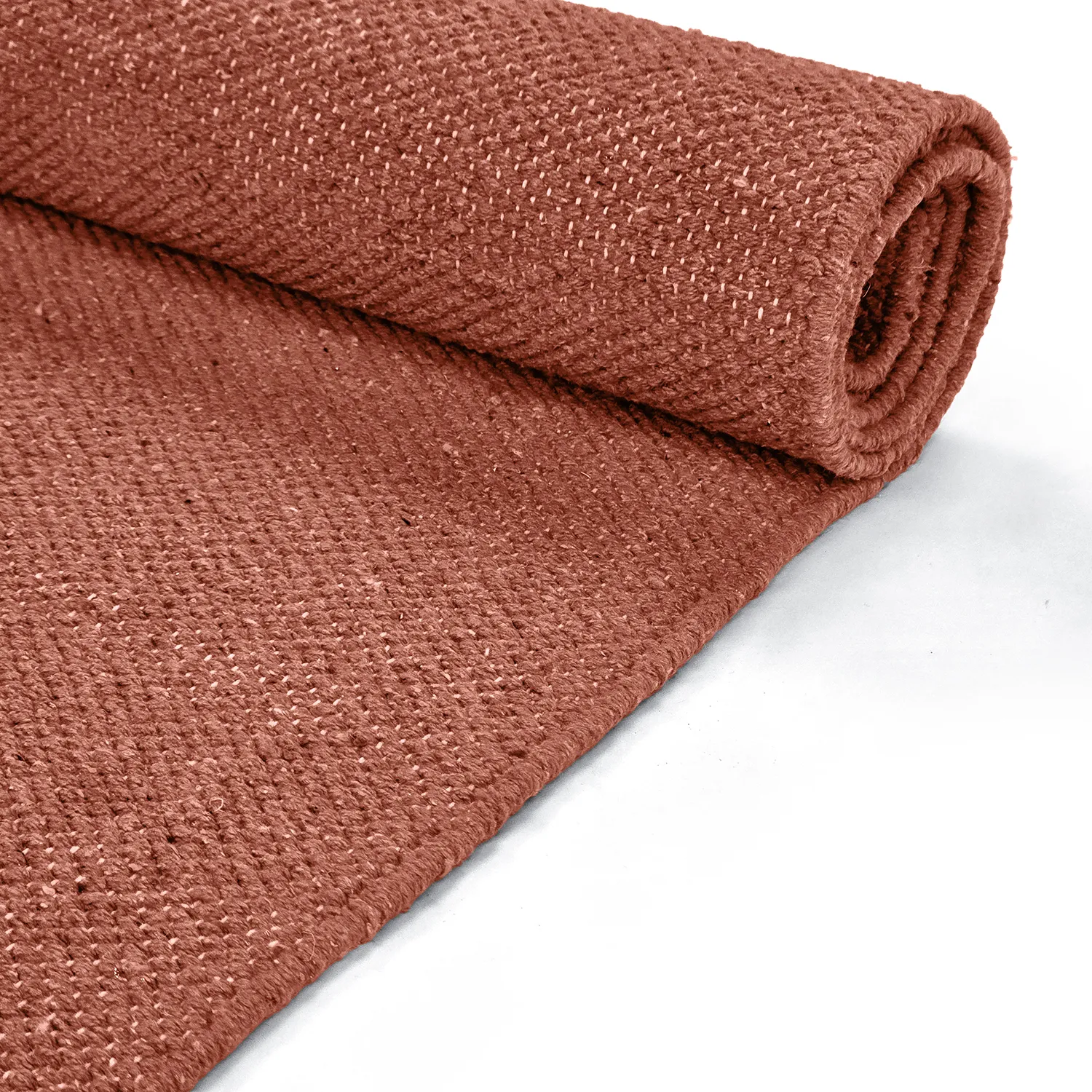 Bomuldstæppe - Rigolet (terracotta)