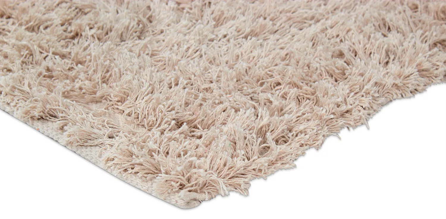 Ryatæpper - Aline Natural Cotton Shaggy (beige)