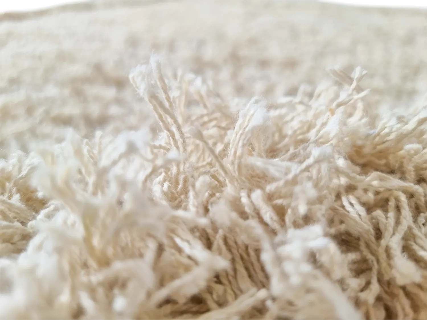 Ryatæpper - Bonnie Natural Cotton Shaggy (natur)