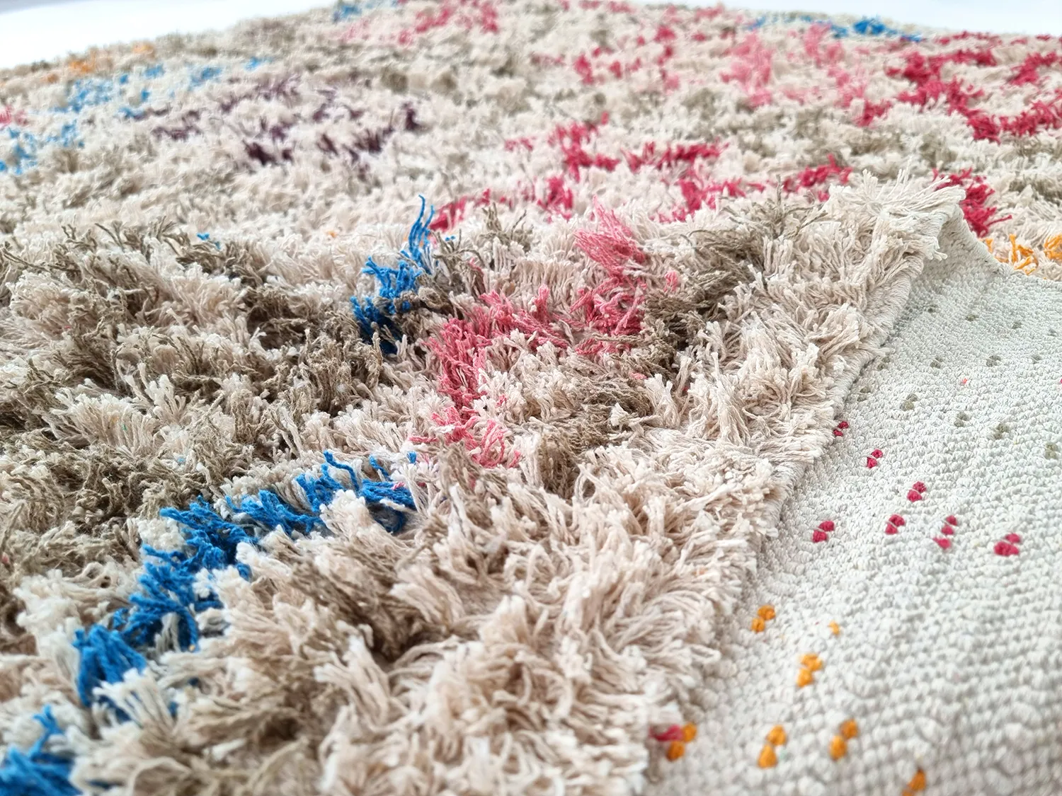 Ryatæpper - Calder Natural Cotton Shaggy (multi)