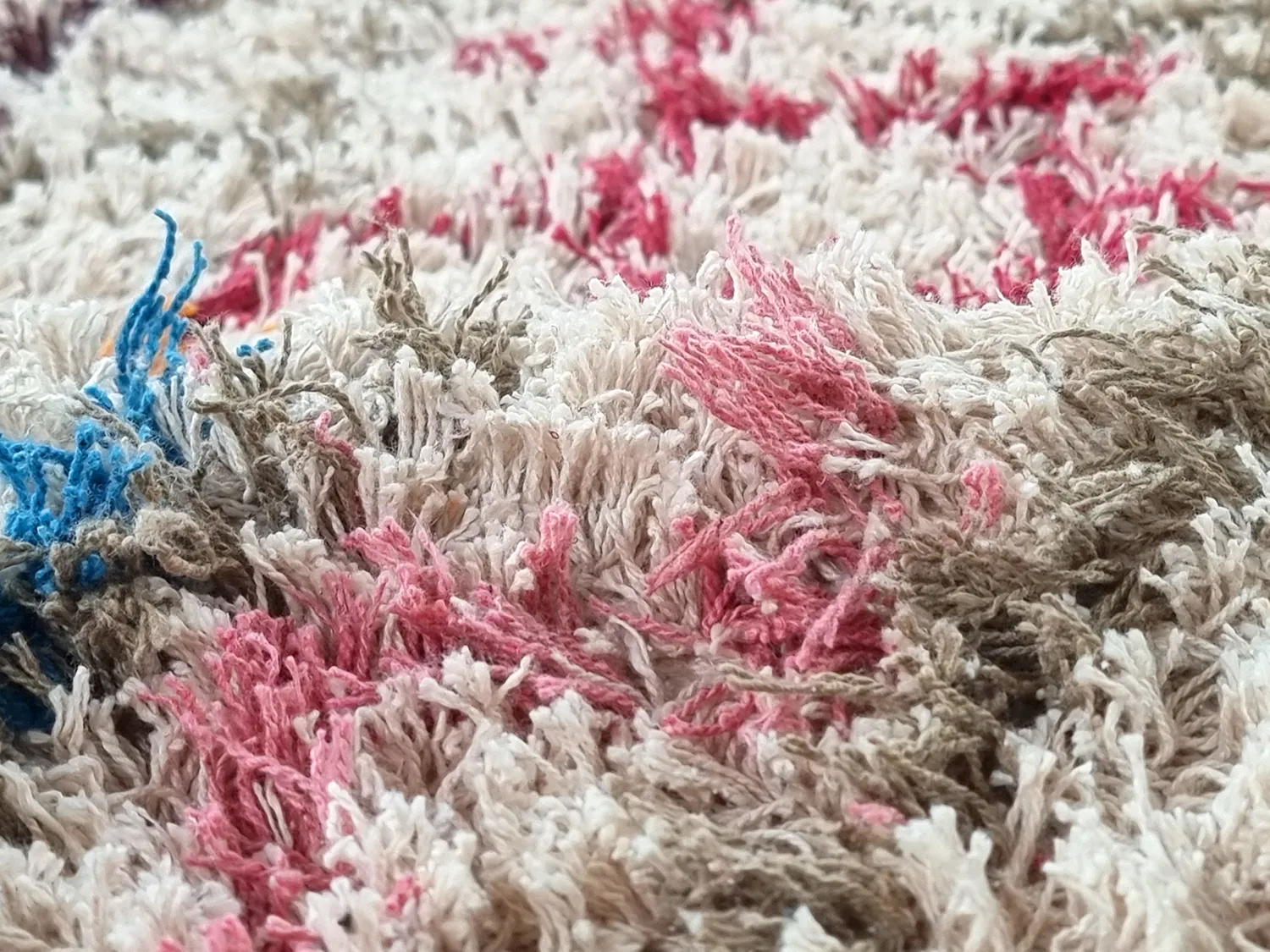 Ryatæpper - Calder Natural Cotton Shaggy (multi)