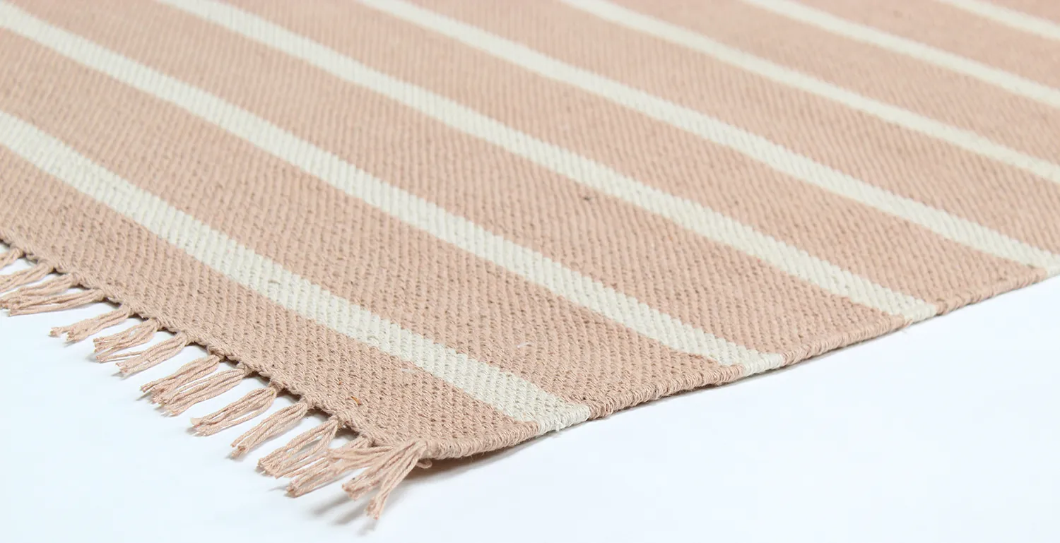 Bomuldstæppe - Helle (lyserød)