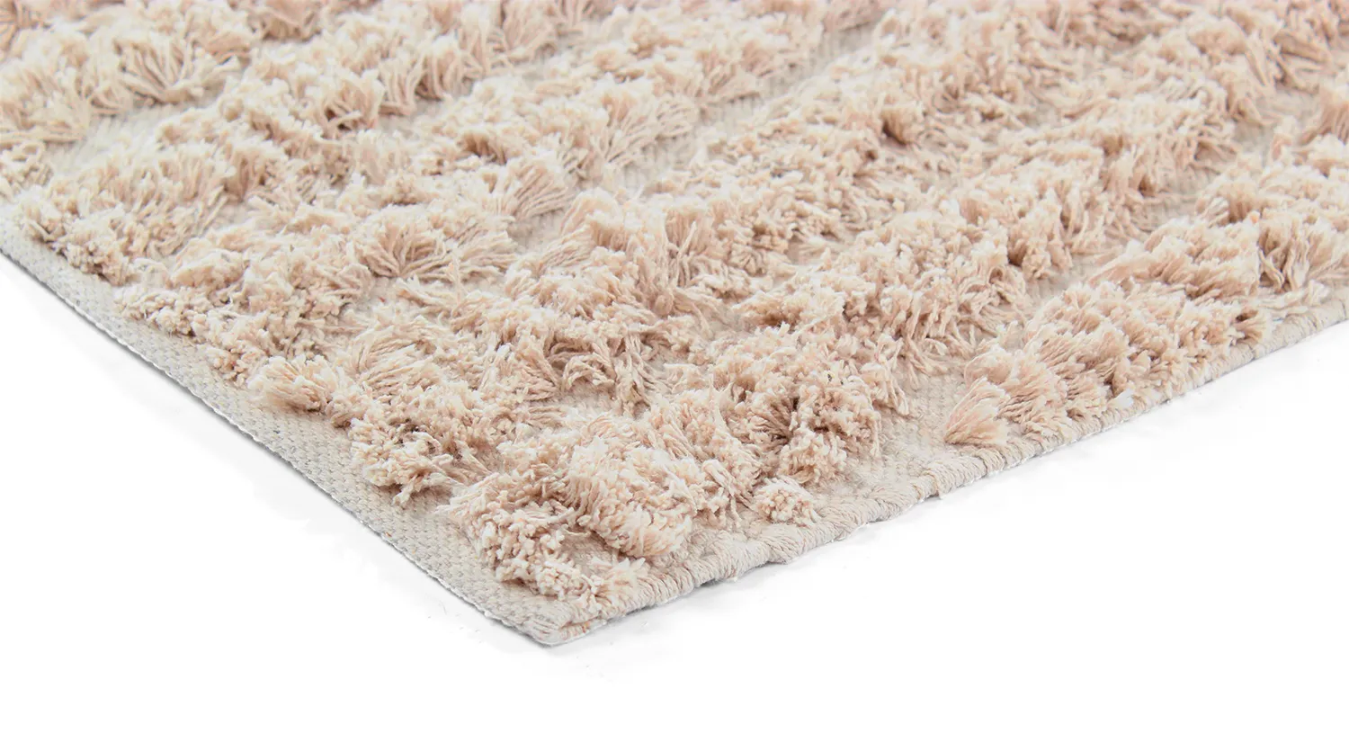 Ryatæpper - Indra Natural Cotton Shaggy (beige)