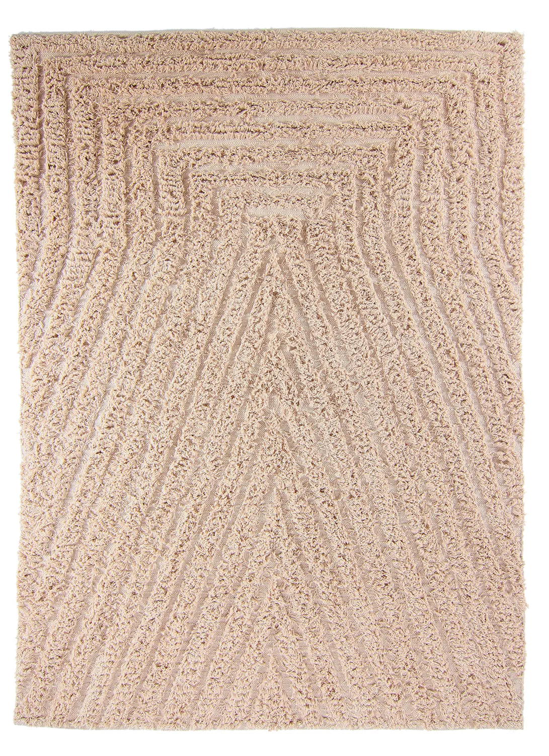 Ryatæpper - Indra Natural Cotton Shaggy (beige)