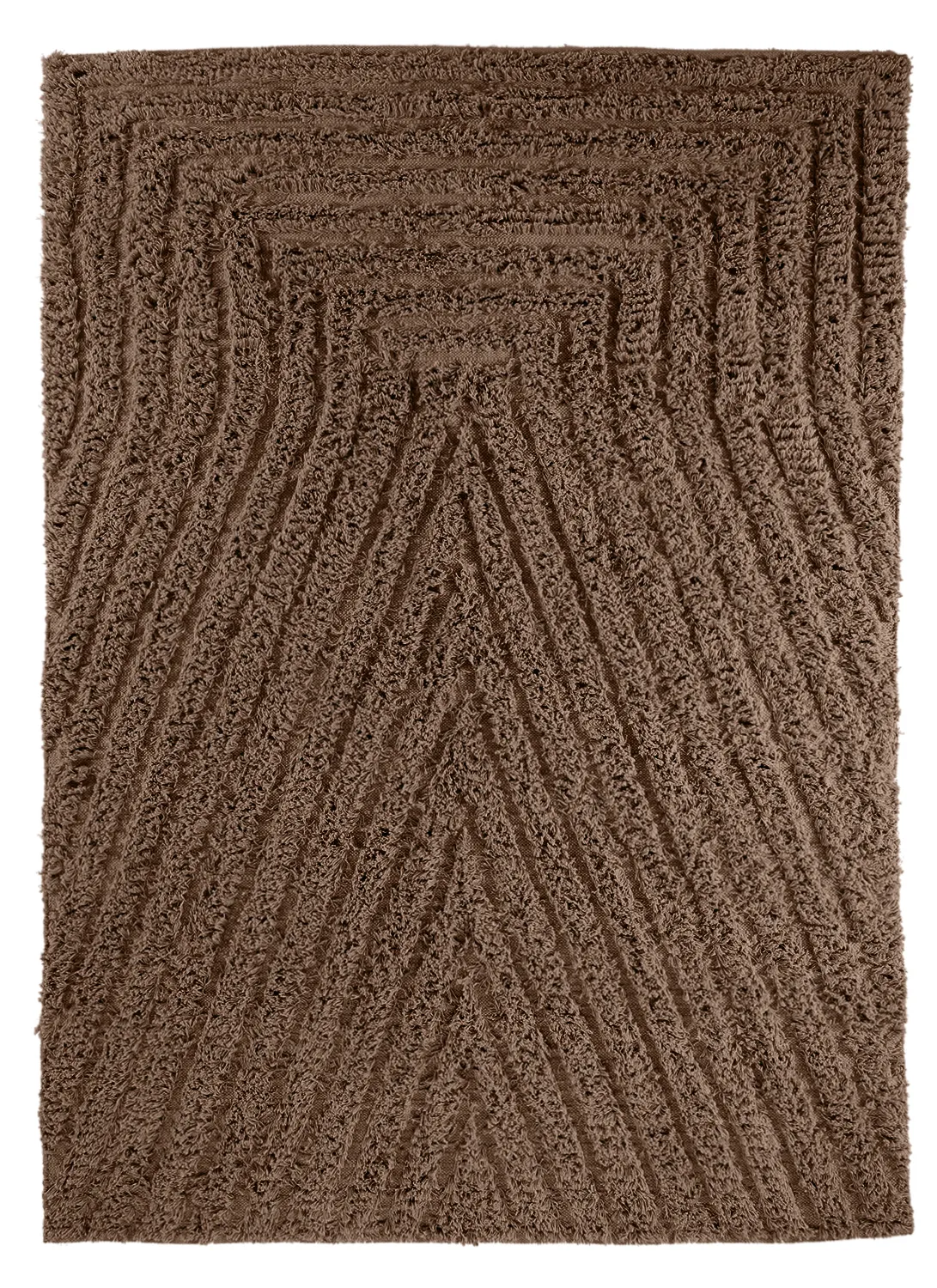 Ryatæpper - Kendra Natural Cotton Shaggy (brun)