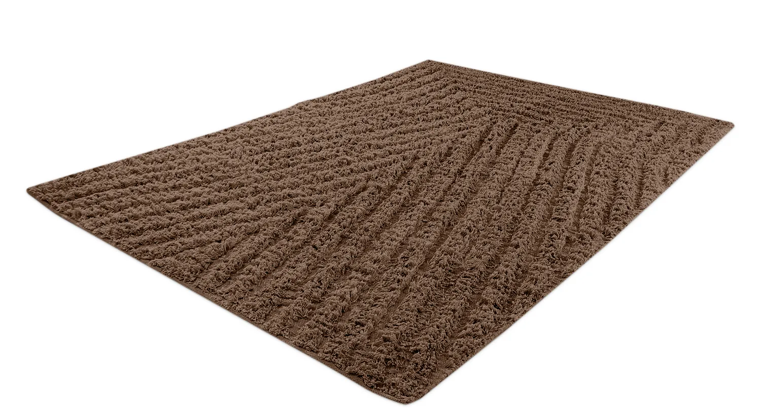 Ryatæpper - Kendra Natural Cotton Shaggy (brun)