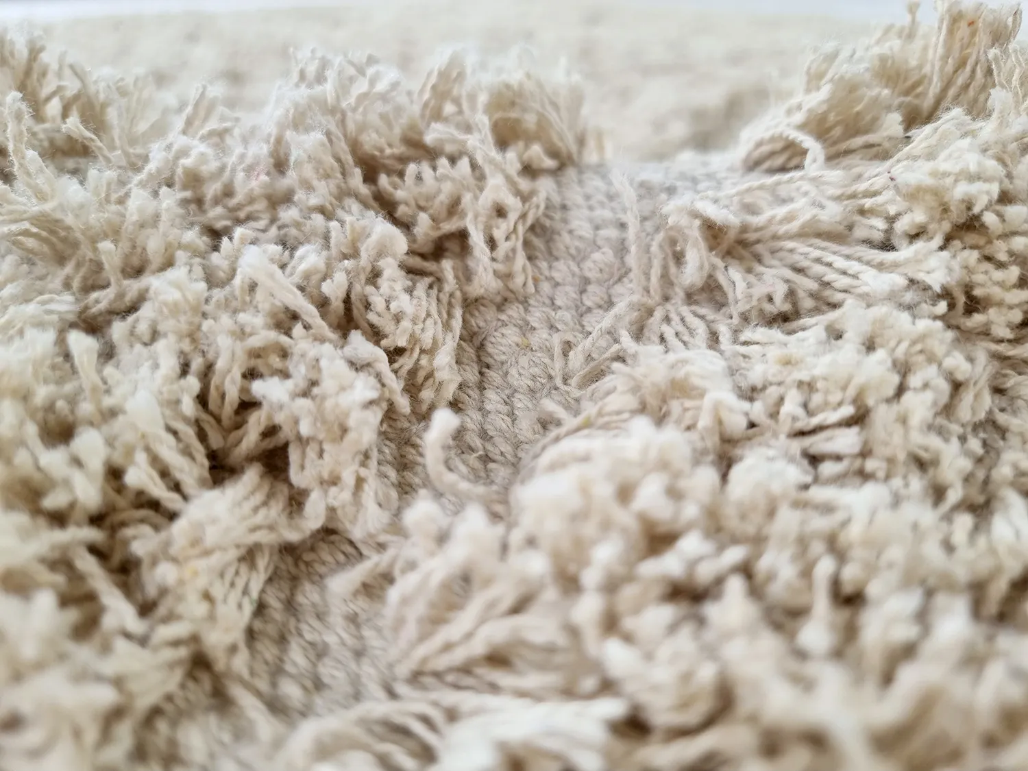 Ryatæpper - Kendra Natural Cotton Shaggy (natur)