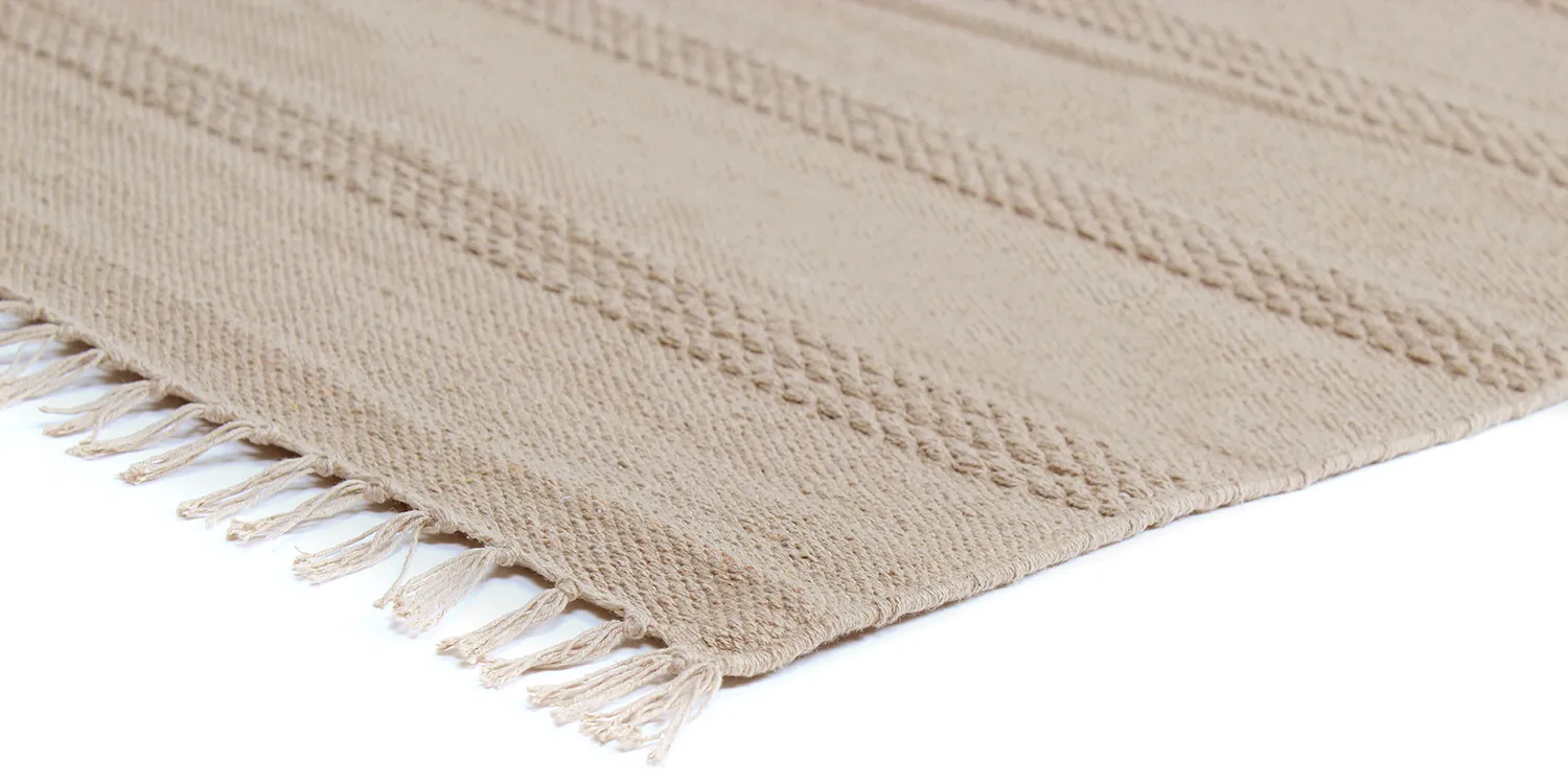 Bomuldstæppe - Lilje (brun)