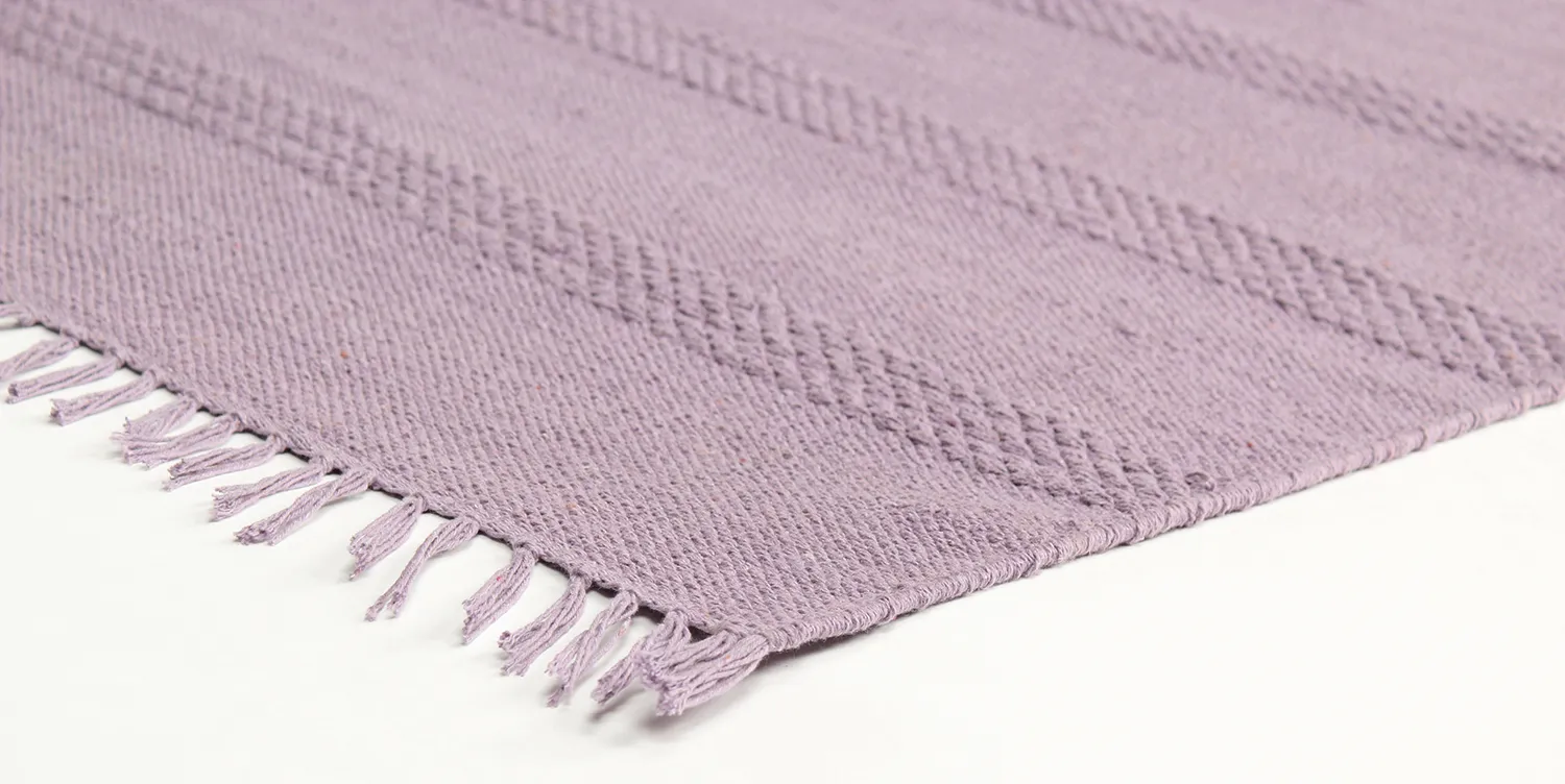 Bomuldstæppe - Lilje (lilla)