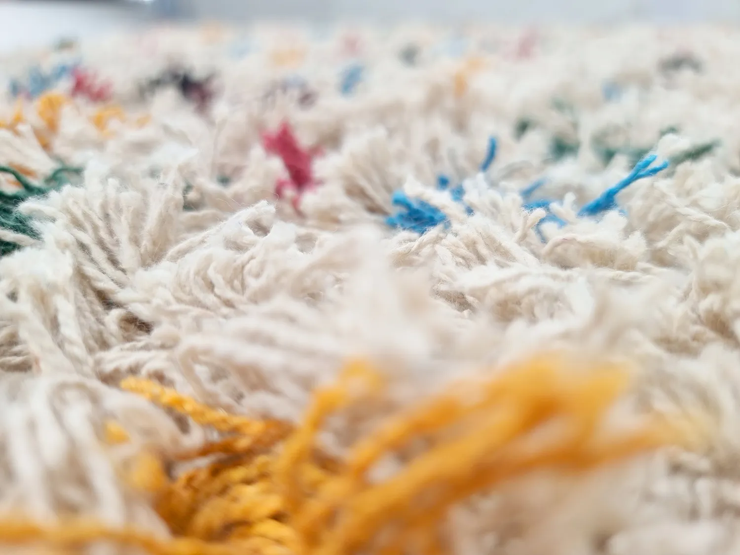 Ryatæpper - Litton Natural Cotton Shaggy (beige/multi)