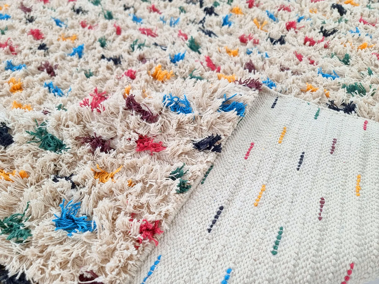 Ryatæpper - Litton Natural Cotton Shaggy (beige/multi)