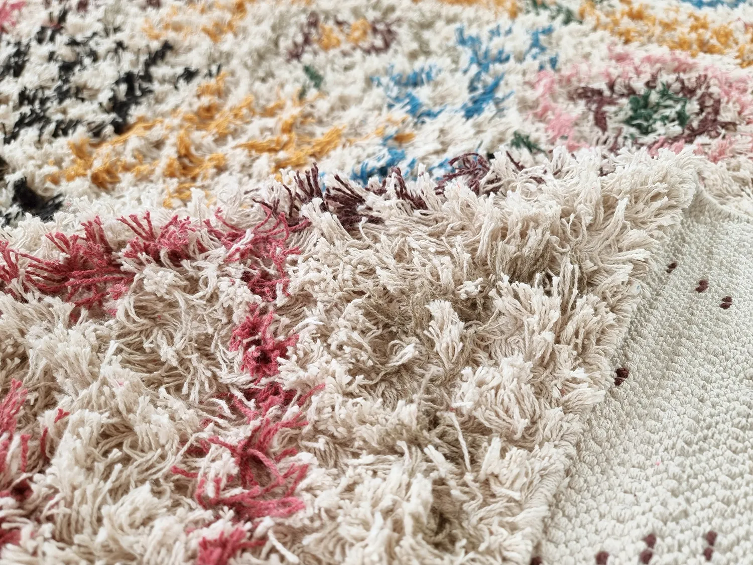 Ryatæpper - Maloney Natural Cotton Shaggy (multi)
