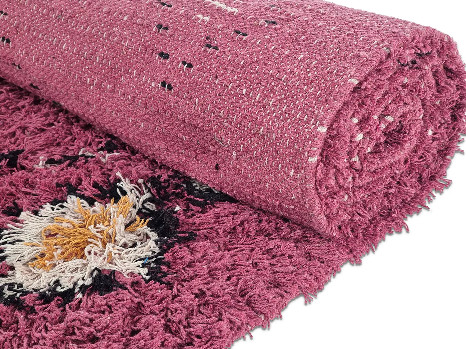 Ryatæpper - Nyle Natural Cotton Shaggy (pink/multi)