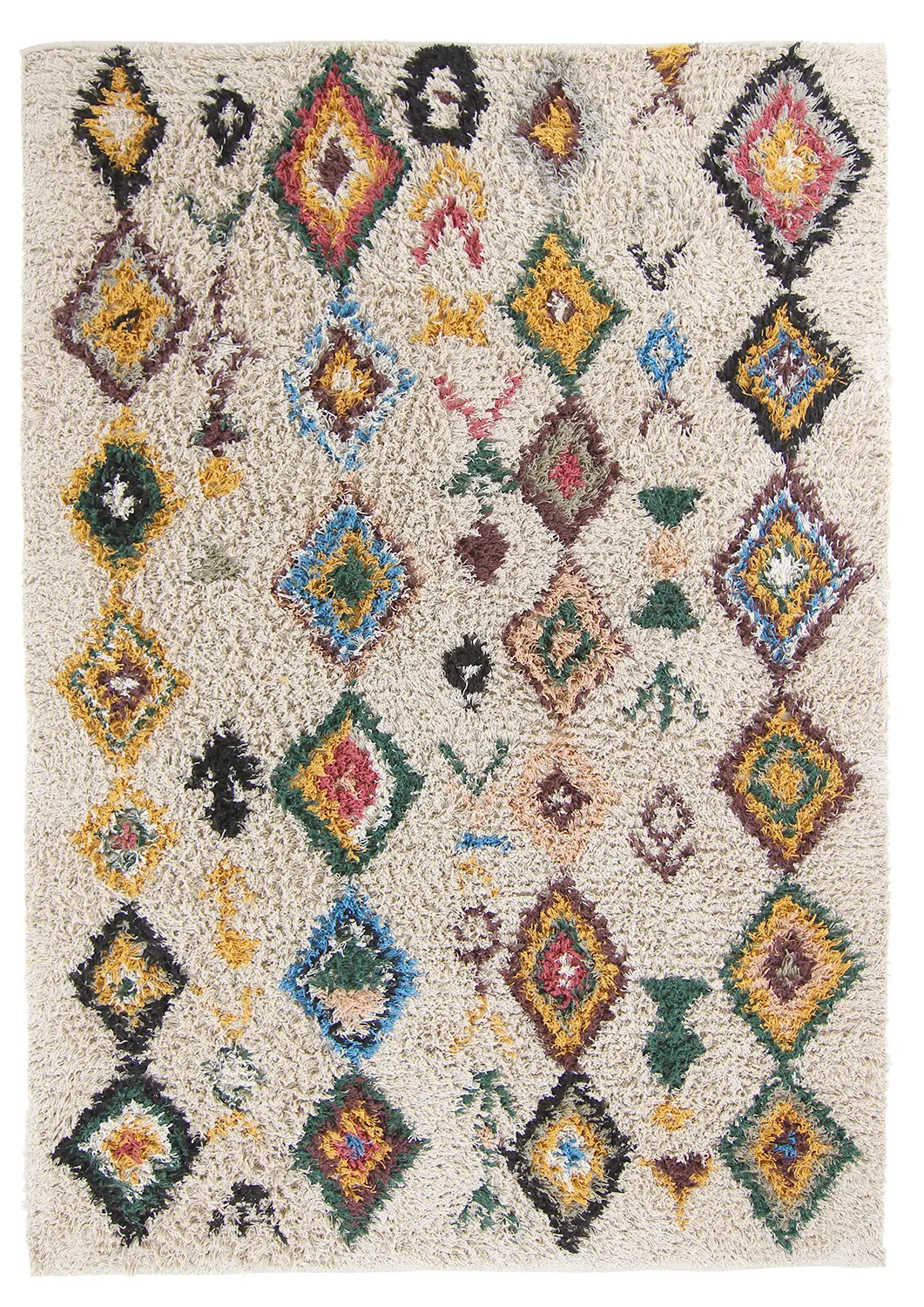 Ryatæpper - Siddel Natural Cotton Shaggy (beige/multi)