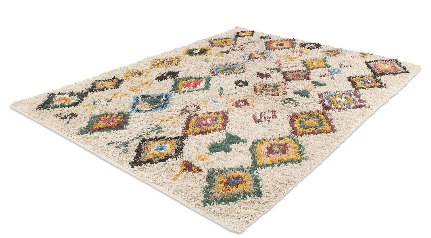 Ryatæpper - Siddel Natural Cotton Shaggy (beige/multi)