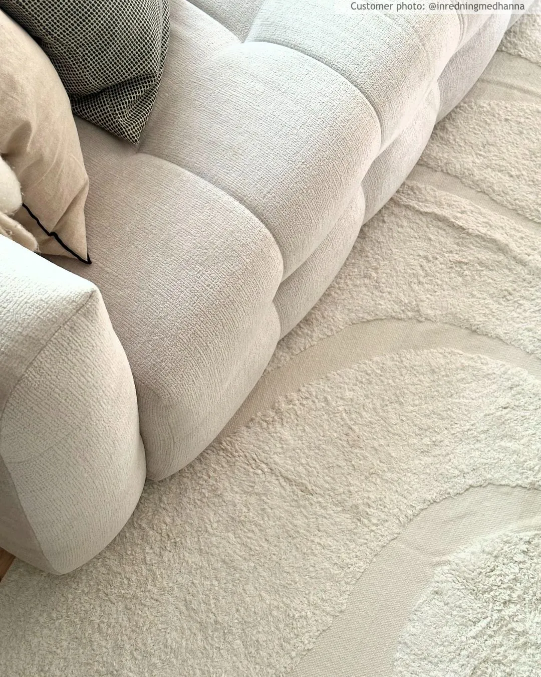 Ryatæpper - Bonnie Natural Cotton Shaggy (offwhite)