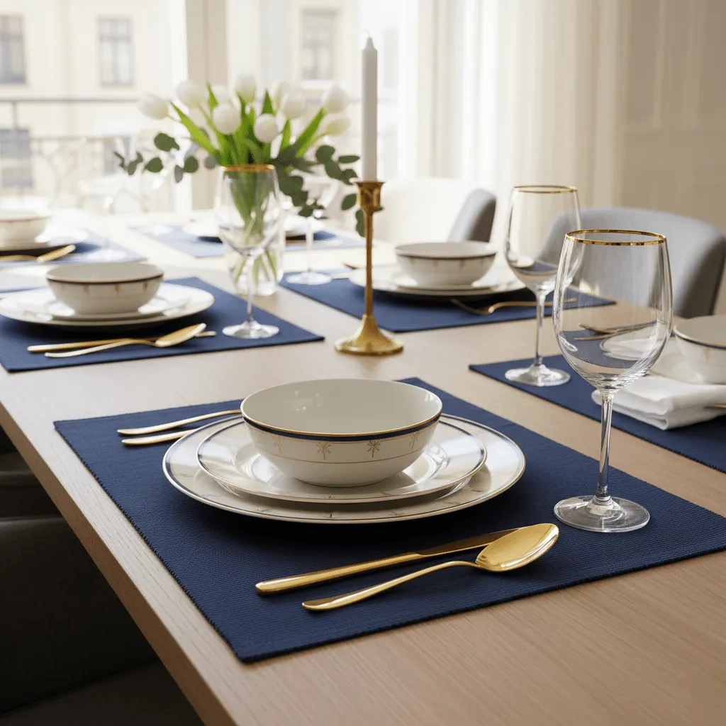 Bordskåner 2-pakke - Niva (mørkeblå)