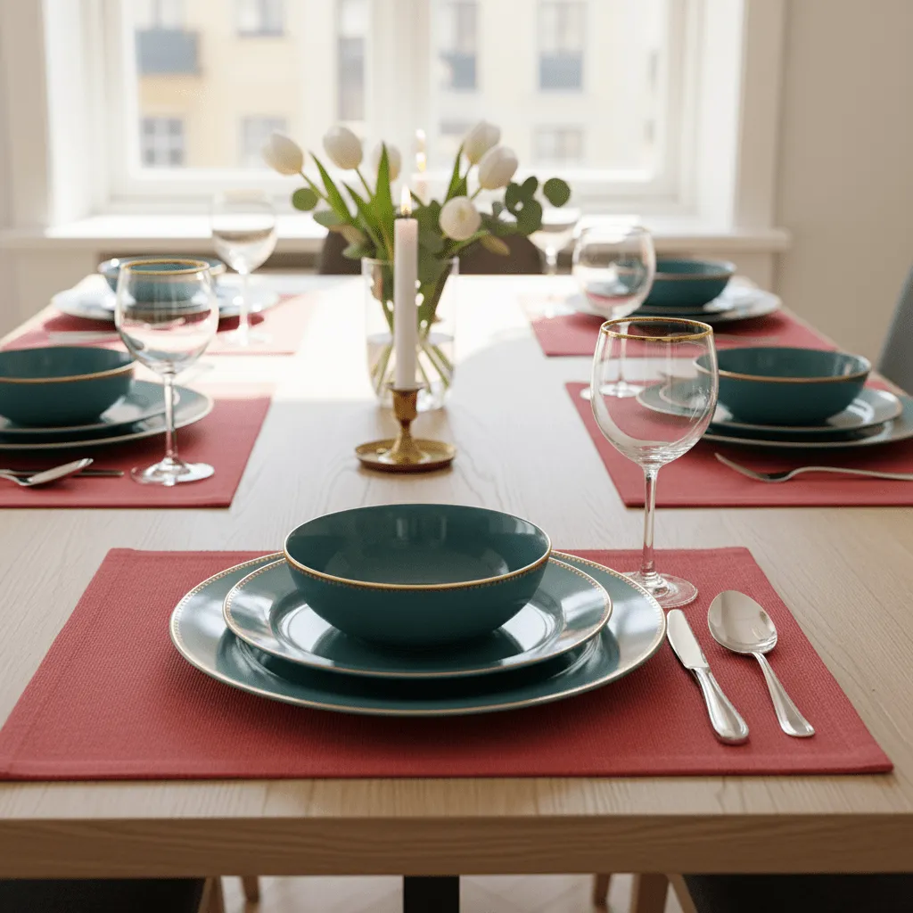 Bordskåner 2-pakke - Niva (rose)