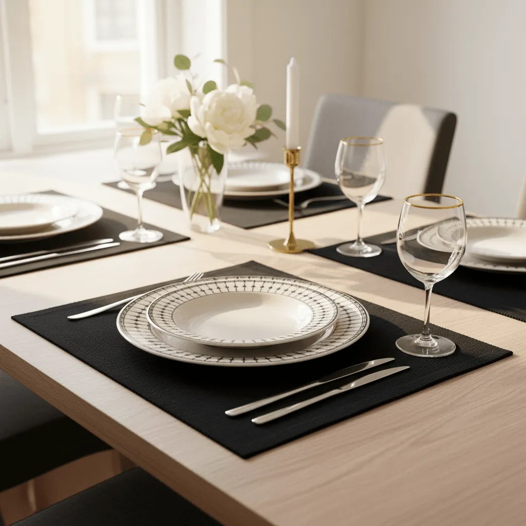 Bordskåner 2-pakke - Niva (sort)