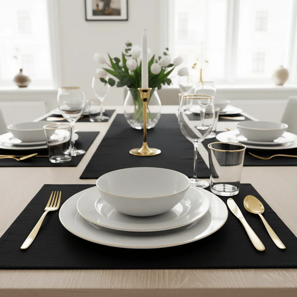 Bordskåner 2-pakke - Niva (sort)