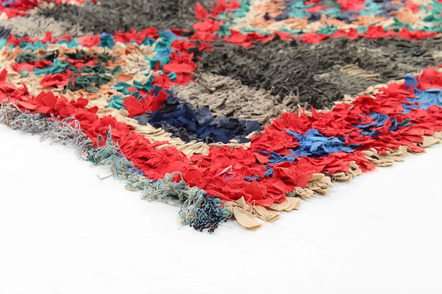 Marokkansk berber tæppe Boucherouite 245 x 110 cm