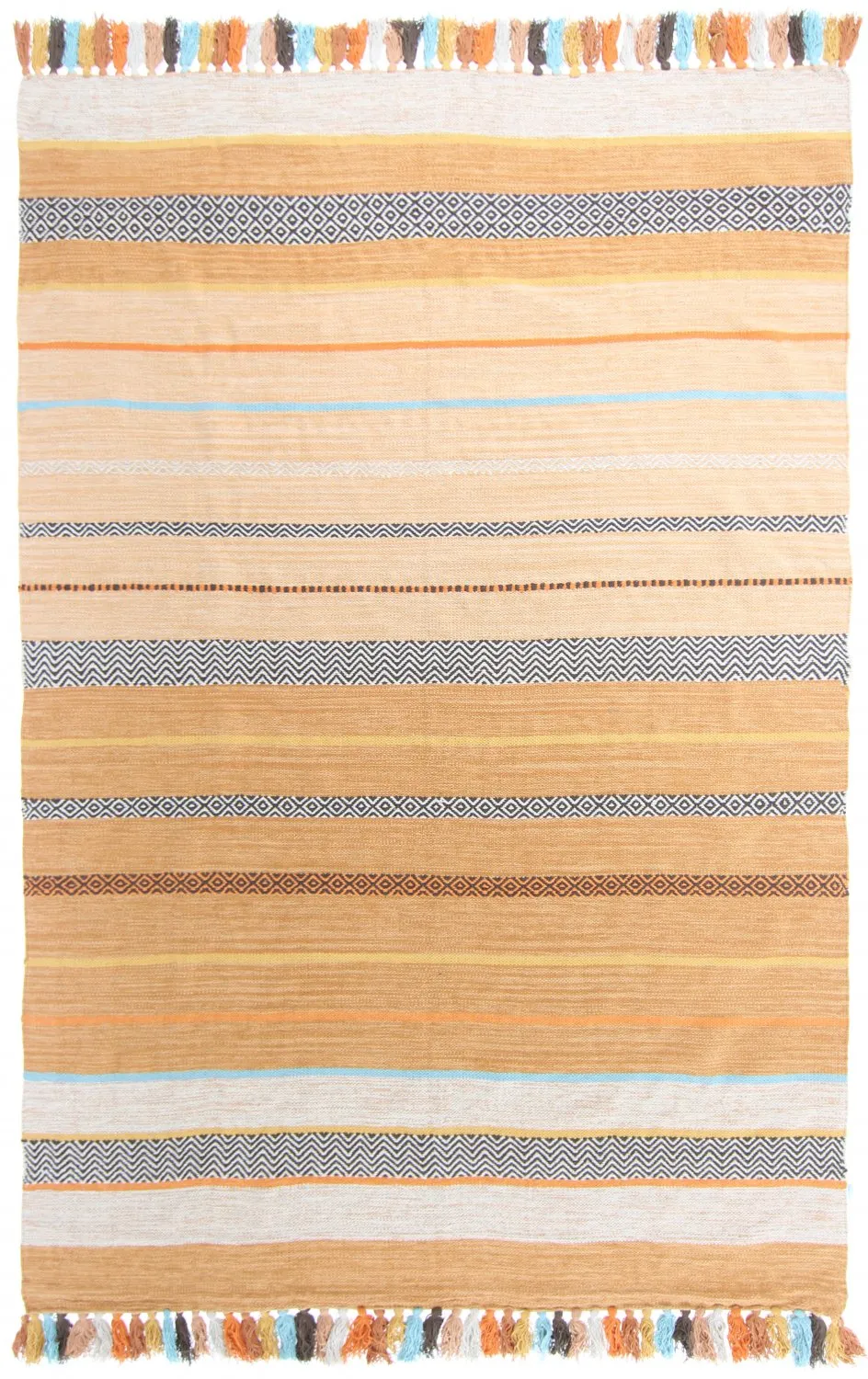 Bomuldstæppe - Bouira (orange/multi)