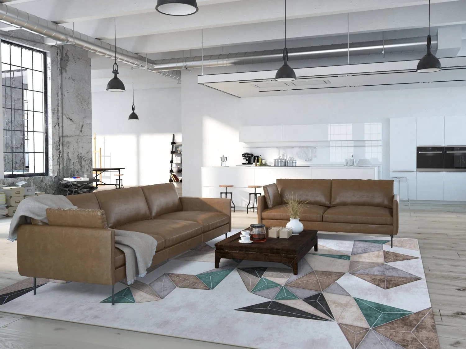 Wilton-tæppe - Feres (grå/beige/multi)